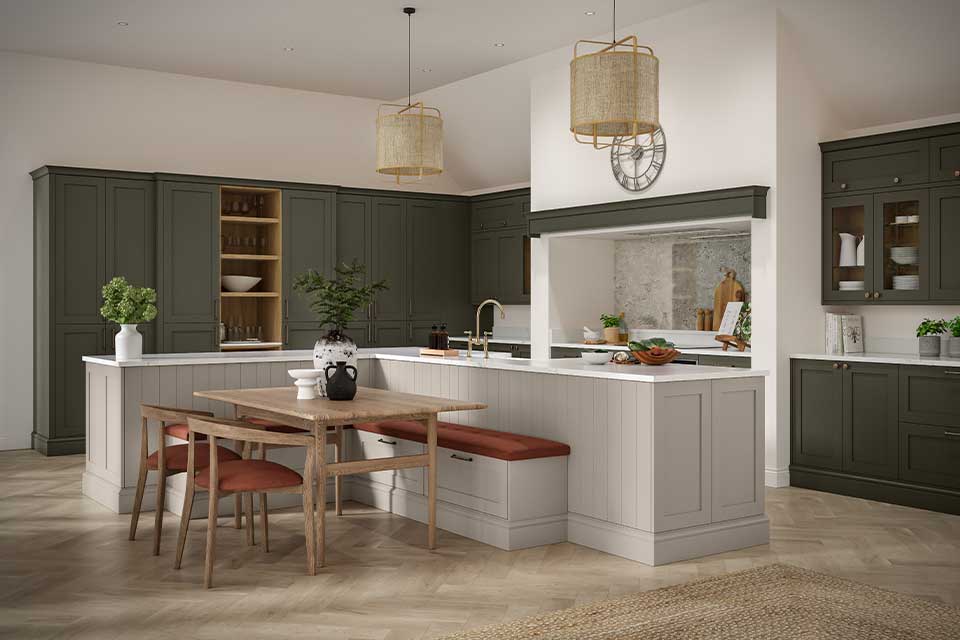 Green Traditional Kitchen by Sigma 3 Kitchens