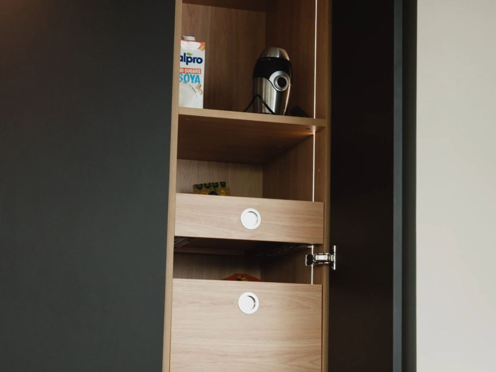 Luxury kitchen design storage showcasing a kitchen pantry