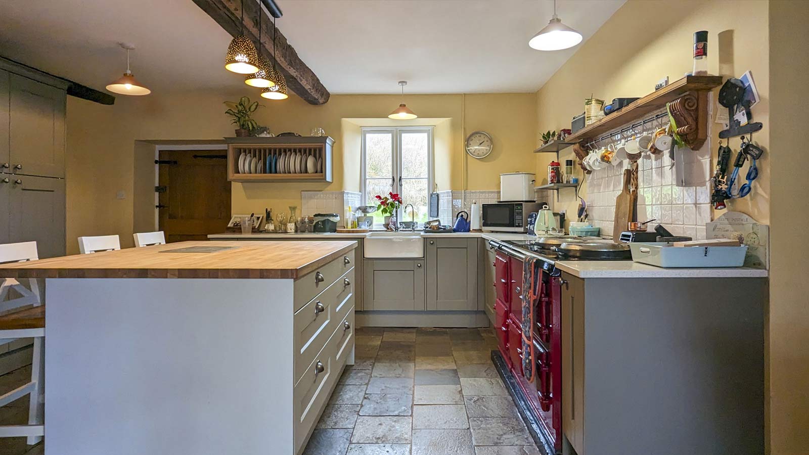 A Victorian kitchen with a traditional Aga