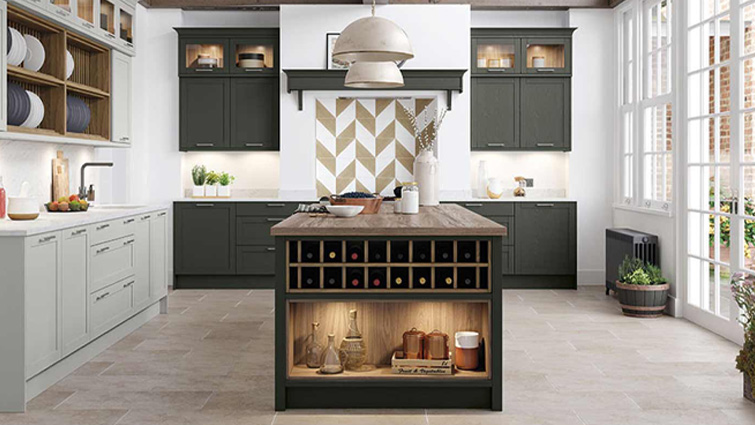 A Mediterranean kitchen featuring Mediterranean kitchen tile ideas