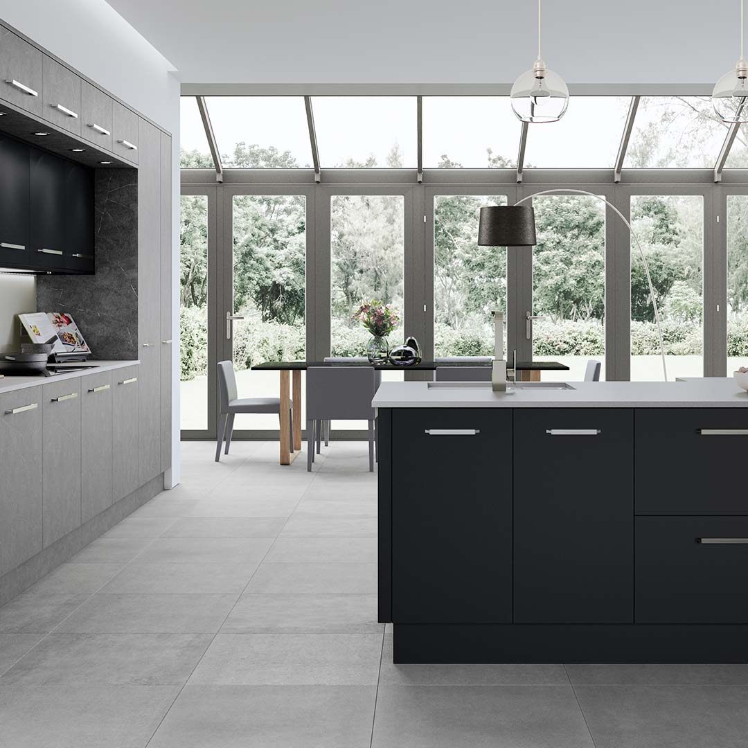 Black modern kitchen by Sigma 3 Kitchens