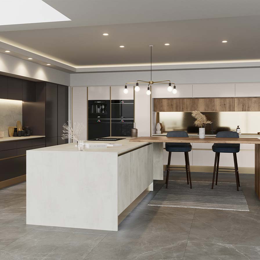 Modern handleless kitchen by Sigma 3 Kitchens