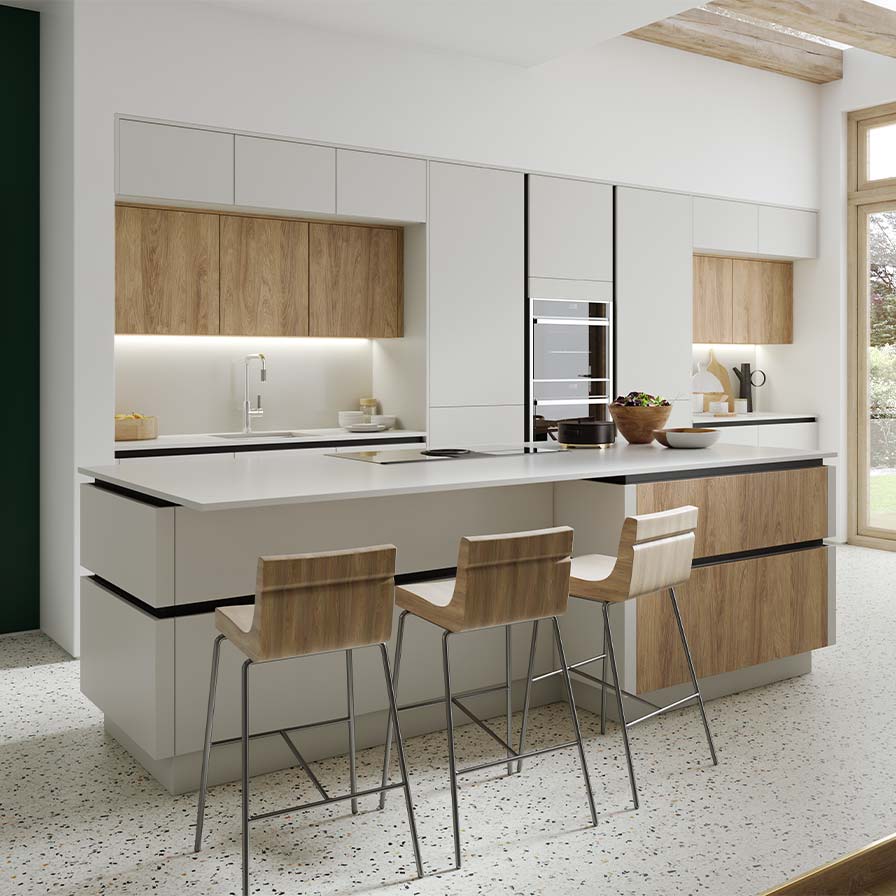 Scandi style handleless kitchen by Sigma 3 Kitchens