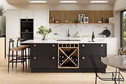 Oslo - Painted micro shaker kitchen.