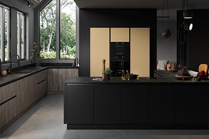 Black Handleless Kitchen