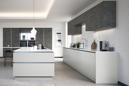 Grey Handleless Kitchen